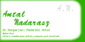 antal madarasz business card